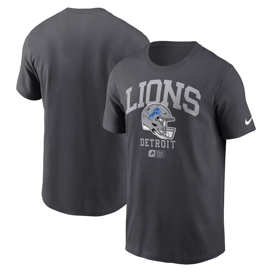 Men 2025 NFL Detroit Lions Grey T shirts->nfl t-shirts->Sports Accessory